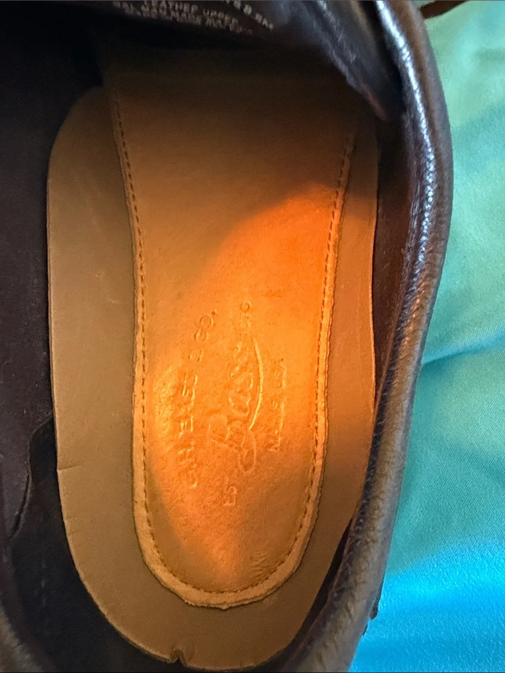 G.H. Bass & Co. Black Leather Boat Shoes. Mens 8.5. Leather laces.